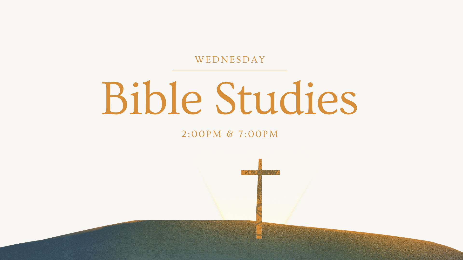 Wednesday Bible Studies