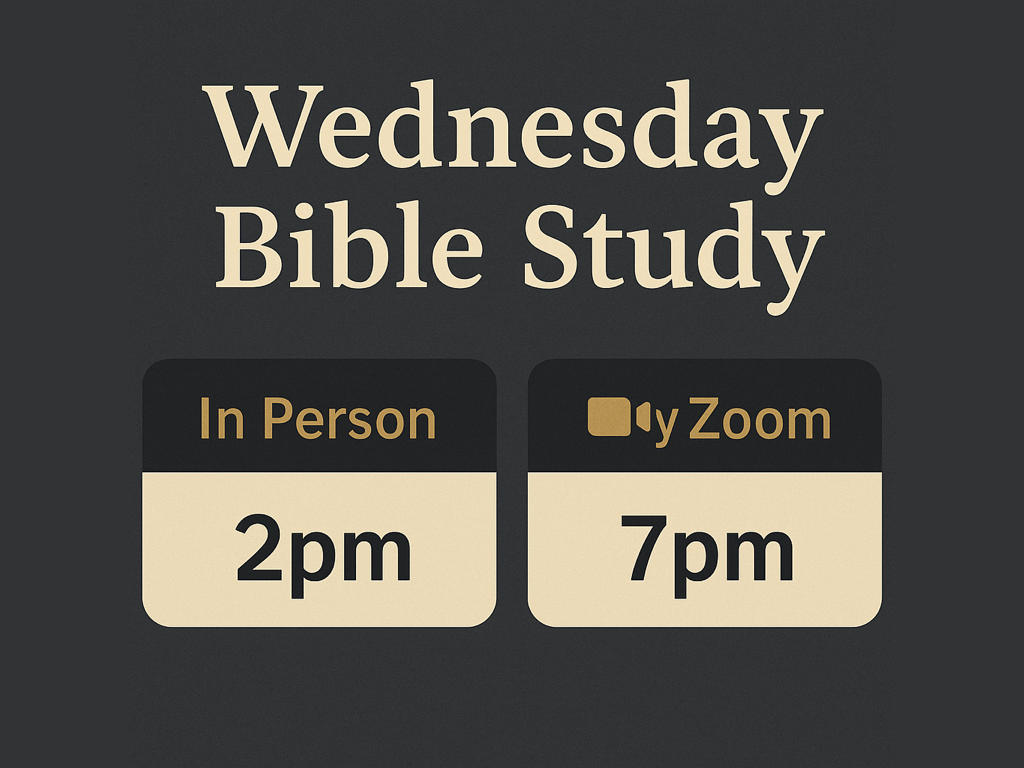 Wednesday Bible Studies
