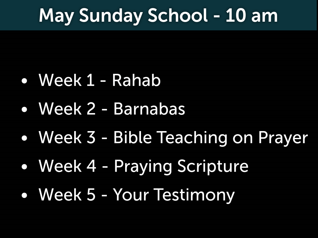 May Sunday School