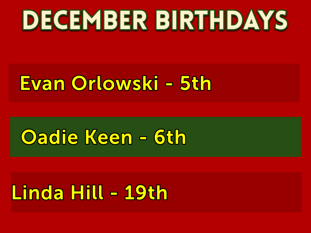 December Birthdays