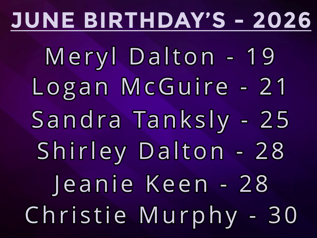 June Birthday’s 2026