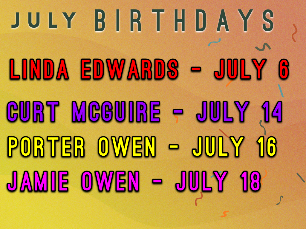 July Birthdays – 2026