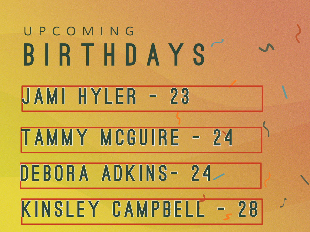 Birthdays – August 2026