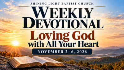 Weekly Devotional – November 2-6, 2026