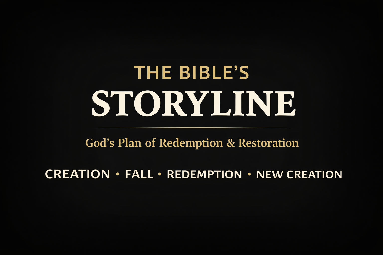 The Bible Storyline – Lesson 3 – May 3, 2026