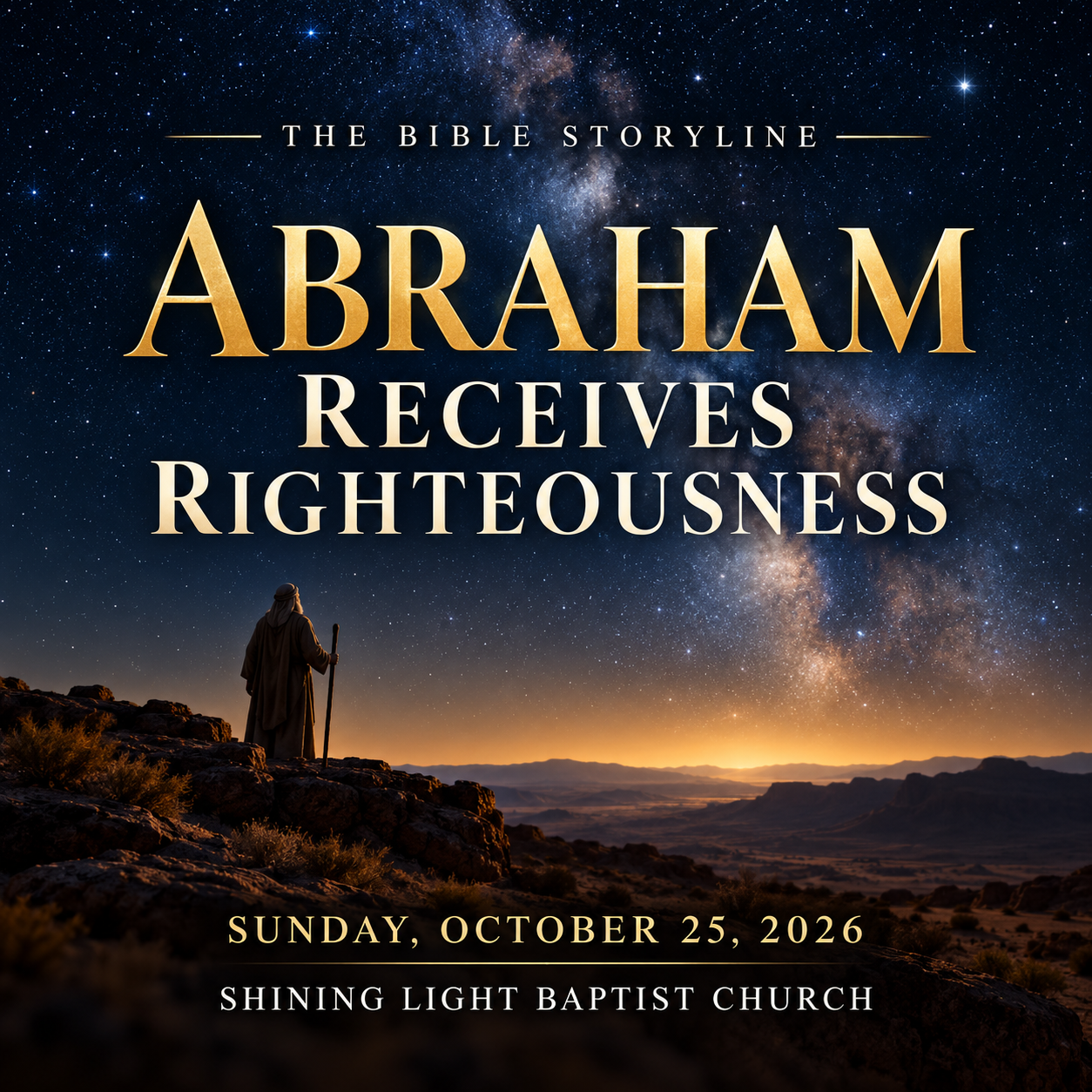 The Bible Storyline – Lesson 18 – October 25, 2026 – Abraham’s Righteousness
